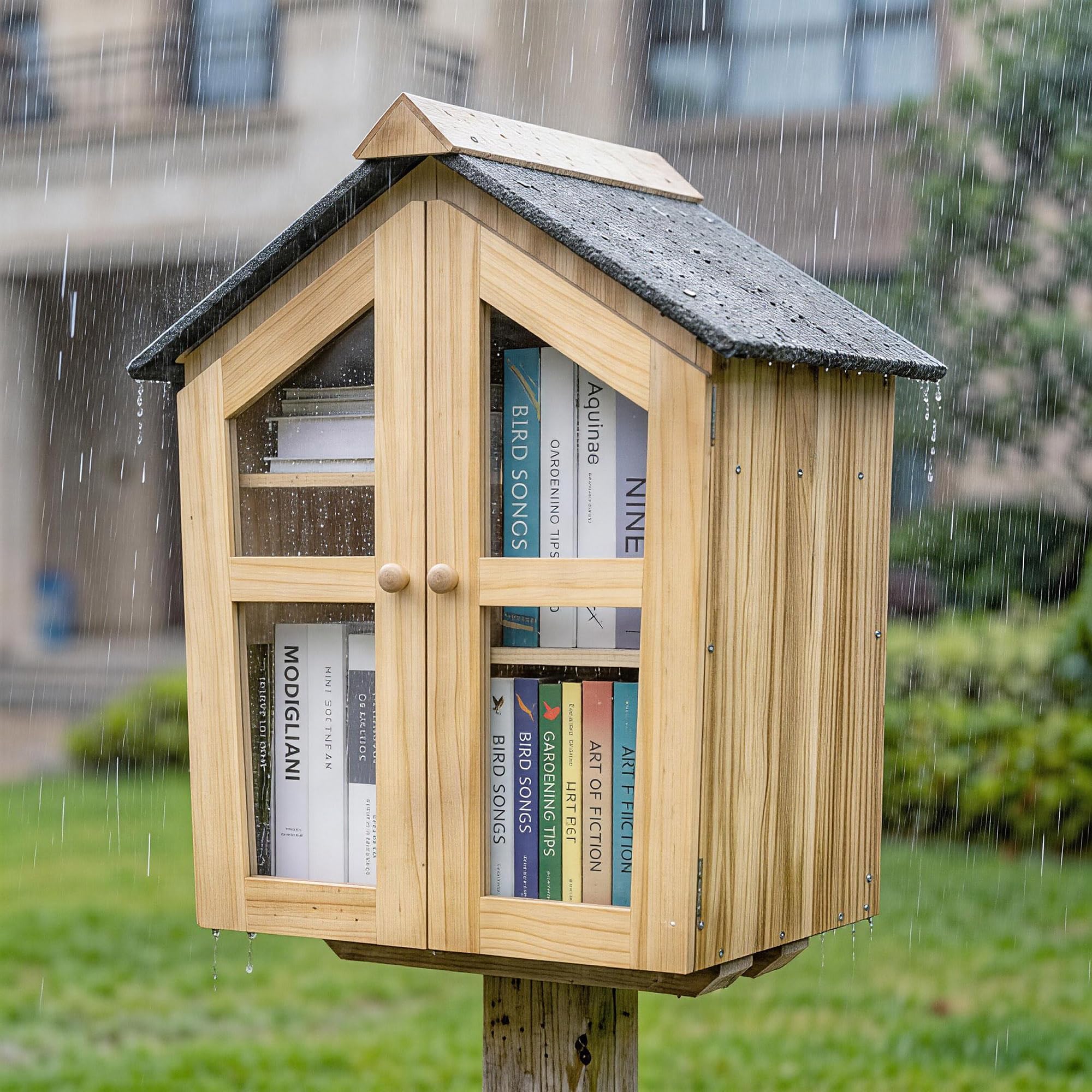 Amazon.com : Hombys Little Library Box Weatherproof Wooden